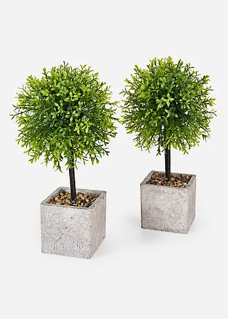 Lot de 2 plantes artificielles en pot