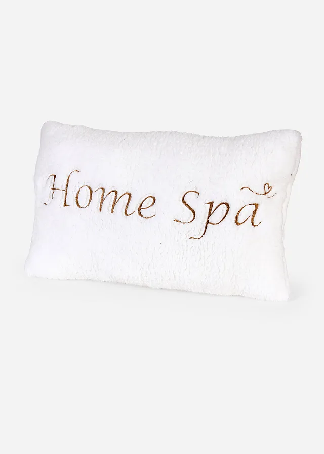 Coussin déco avec inscription • blanc • Boutique bonprix