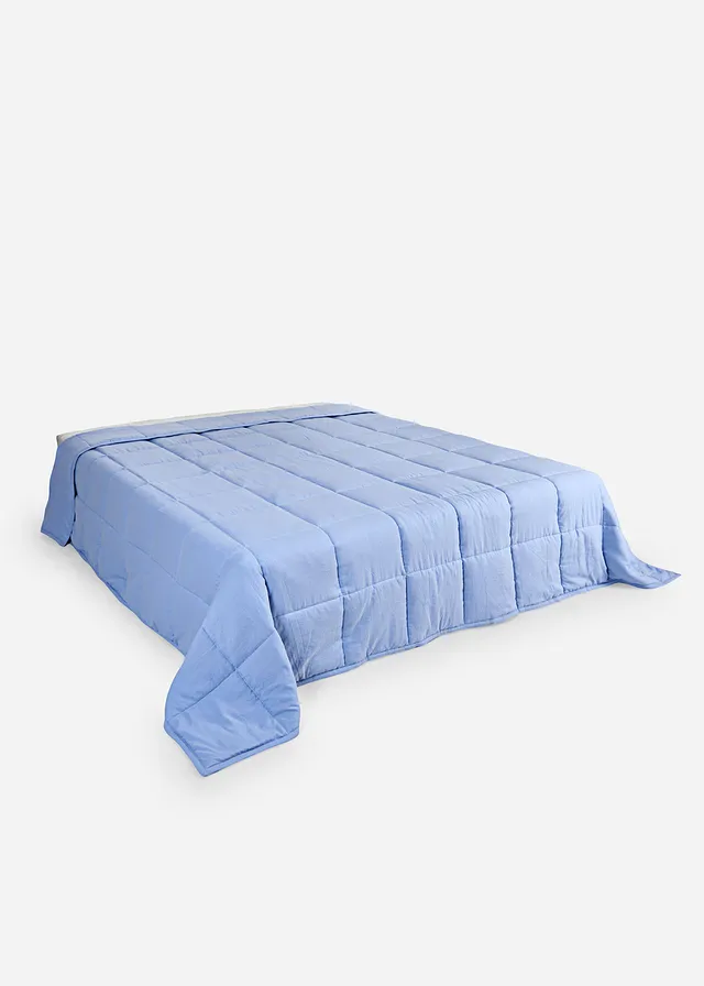 Sprei met moderne quilting, Kleur: lichtblauw