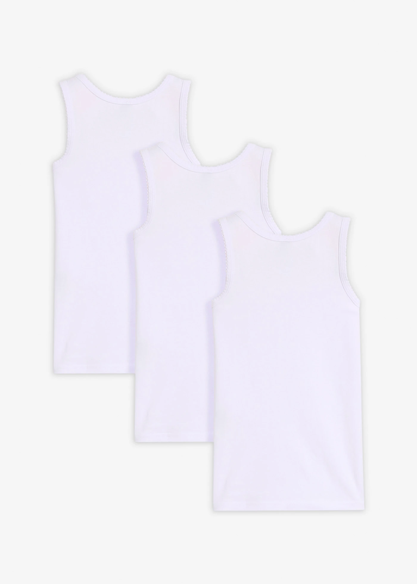 Lot de 3 débardeurs en coton doux • blanc • Boutique bonprix