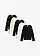 Lot de 5 T-shirts manches longues 100% coton, Couleur: noir-blanc nacré