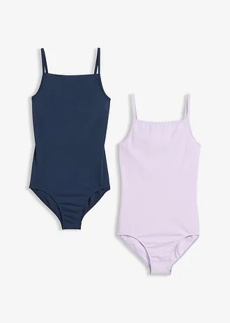 Badpak (set van 2) • donkerblauw-viooltjeslila • bonprix online shop