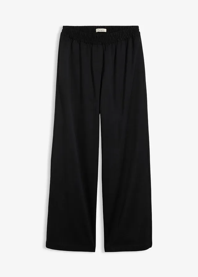 Palazzo-broek met comfortabele tailleband
