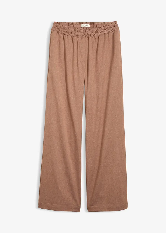 Palazzo-broek met comfortabele tailleband