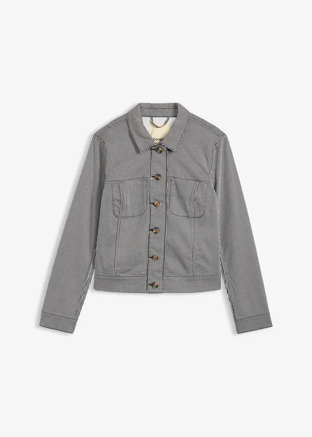 Veste mi-saison • noir rayé • Boutique bonprix