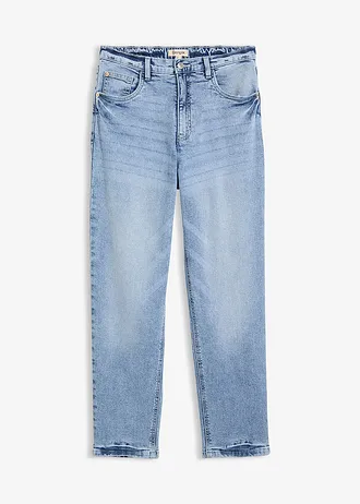 High waist mom jeans, cropped