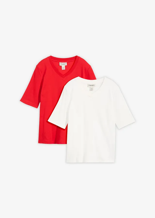 Geribd shirt (set van 2)