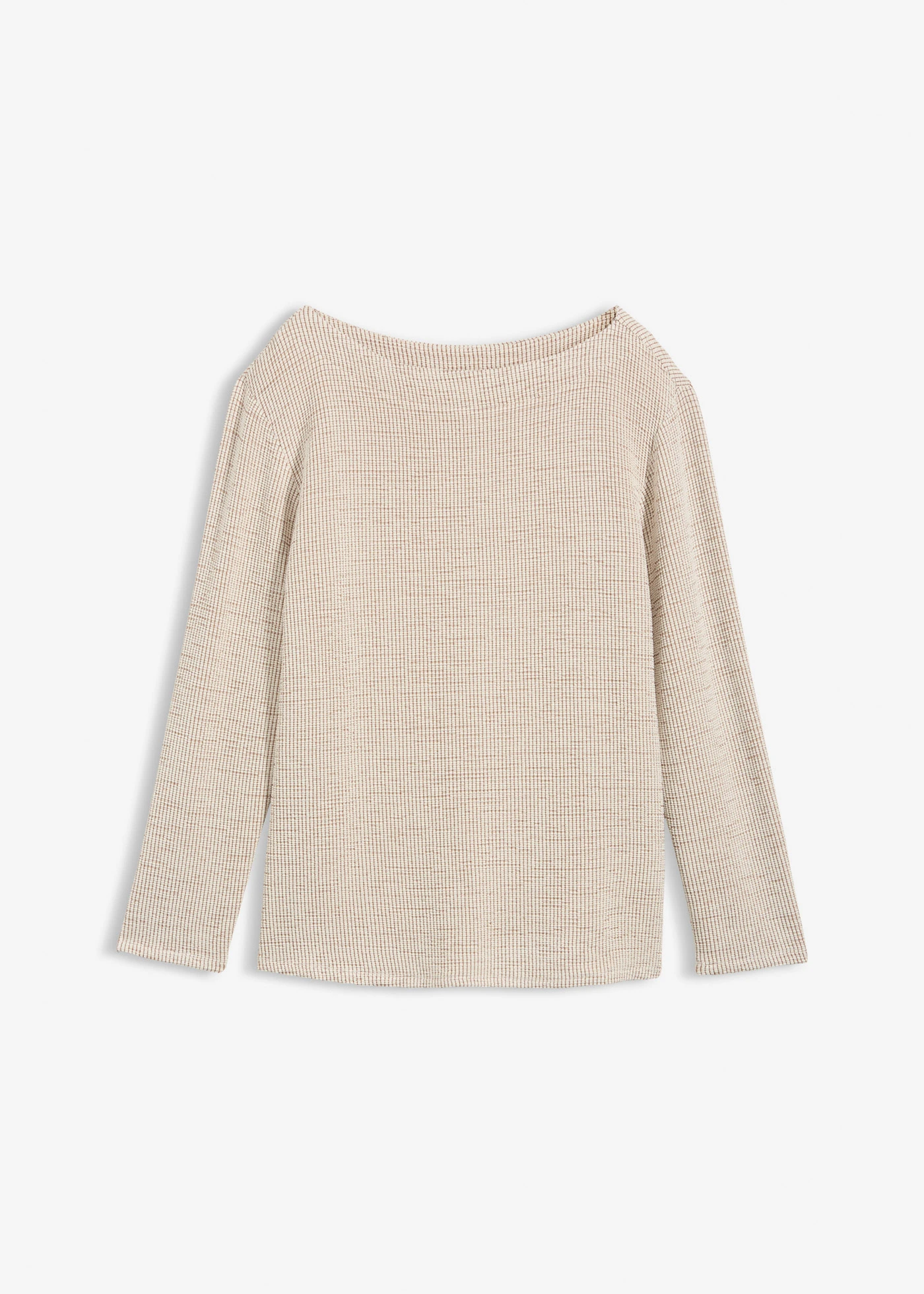 Shirt van een zachte viscose-mix • wolwit-kastanjebruin geruit • bonprix online shop