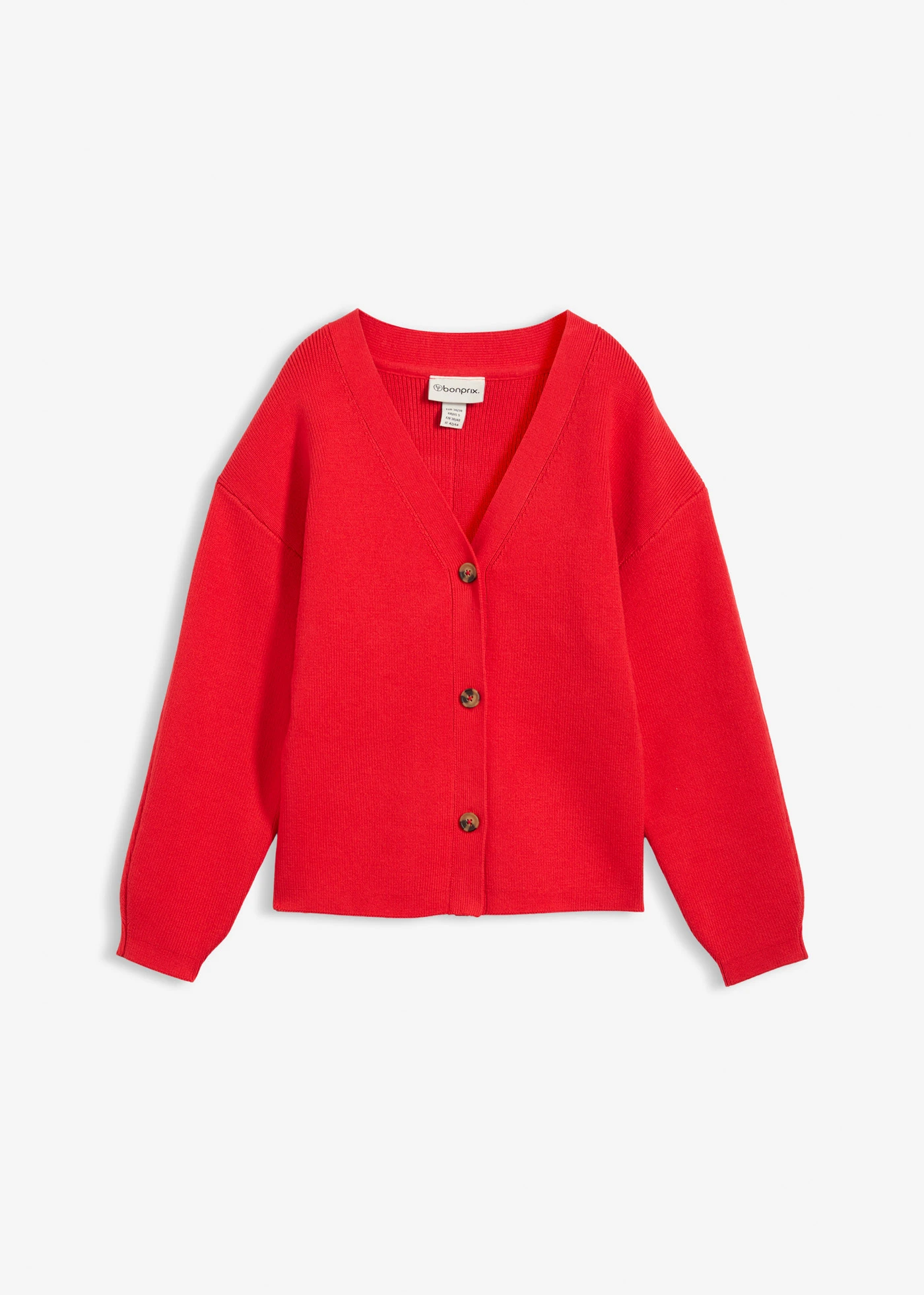 Gebreid vest • aardbeirood • bonprix online shop