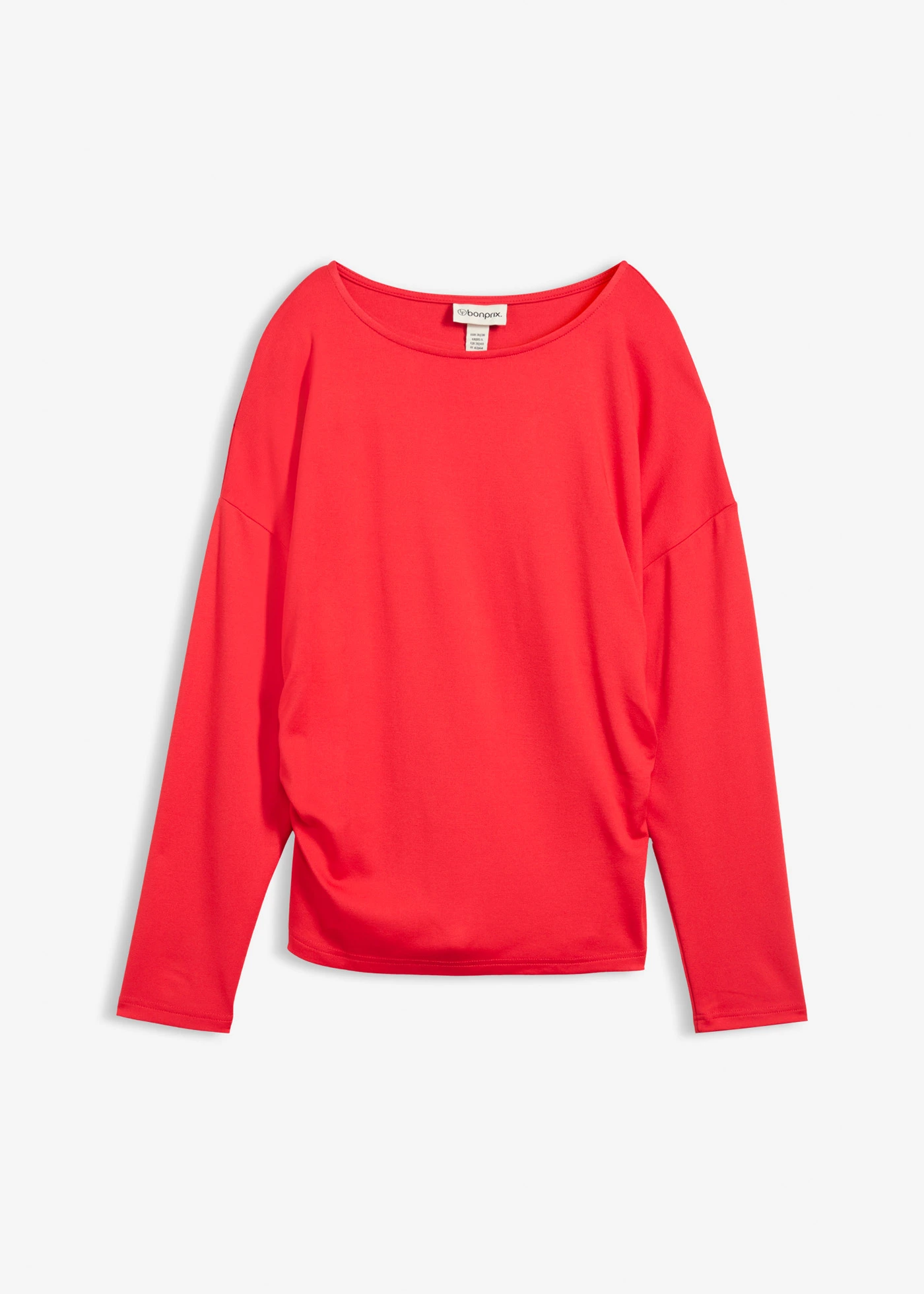 T-shirt manches longues en Punto di Roma confortable • fraise • Boutique bonprix