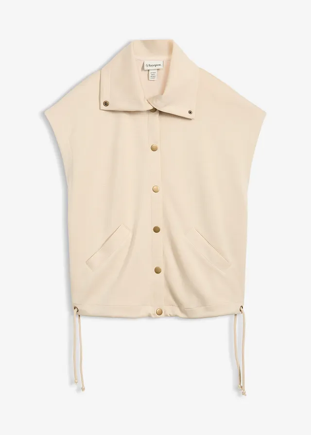 Gilet sans manches en matière néoprène confortable • sable clair • Boutique bonprix