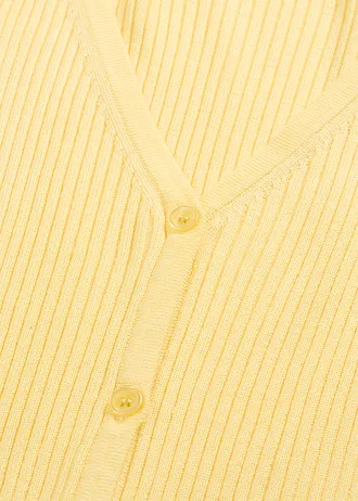 Gebreid vest met viscose • lichtgeel • bonprix online shop