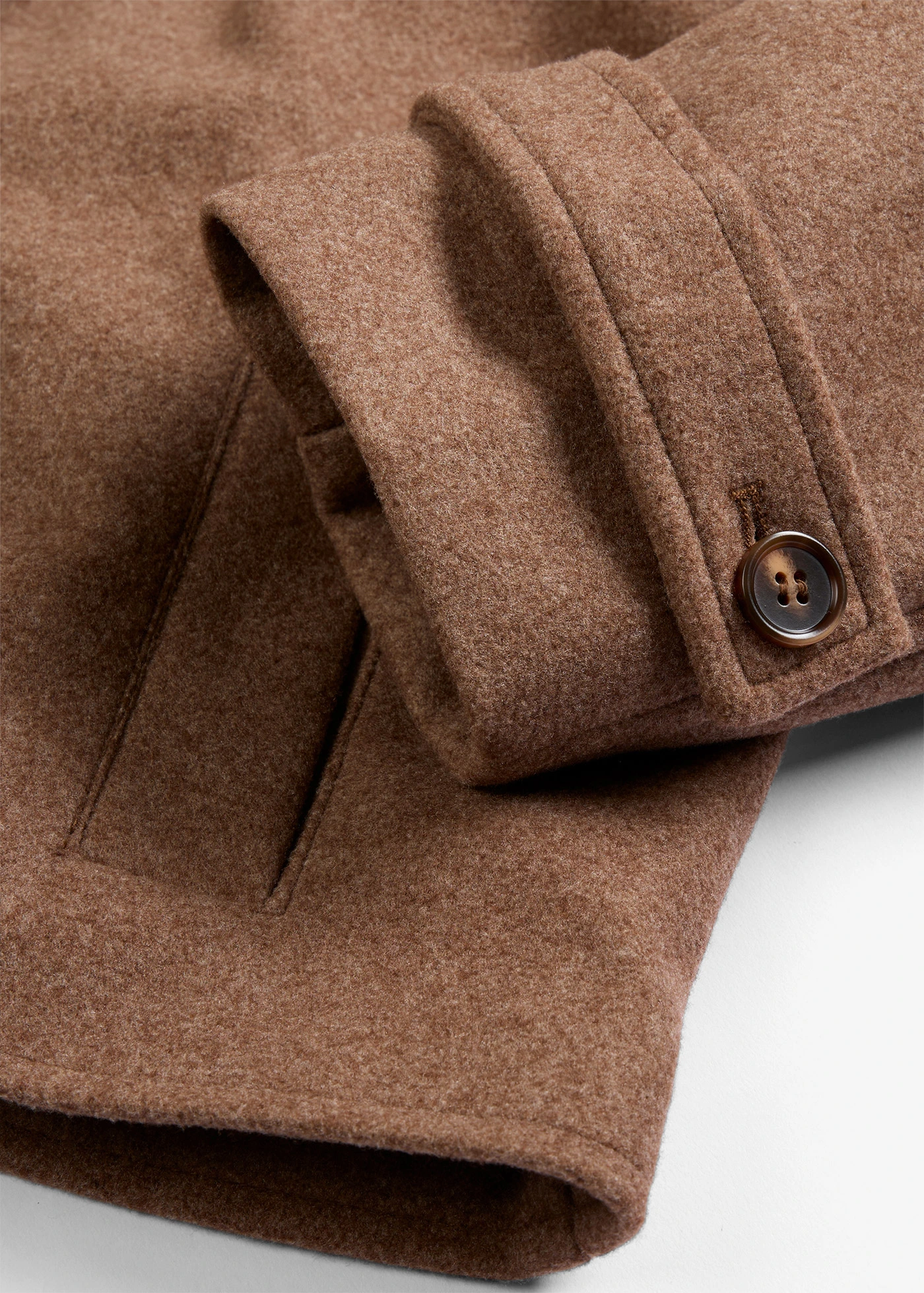 Korte jas in wollen look • kastanjebruin mêlee • bonprix online shop