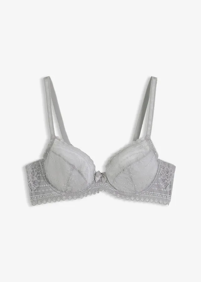 Soutien-gorge à armatures en dentelle • gris argent • Boutique bonprix