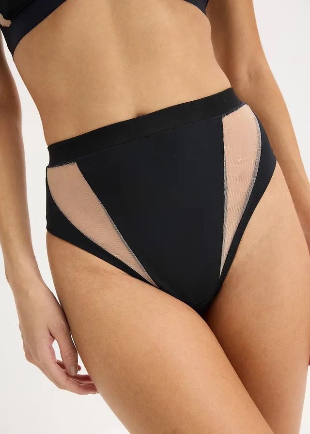 String taille haute à empiècement transparents • noir • product-page.page-title-suffix