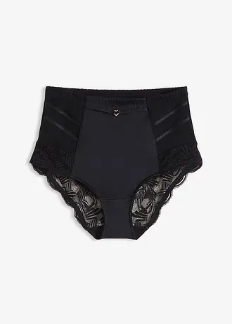 Figi shape z koronką o średnim stopniu modelowania • czarny • sklep bonprix