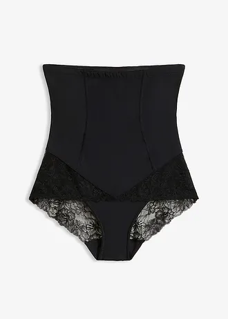 Chilot panty cu efect modelator mediu, talie înaltă și dantelă rafinată
