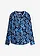 Tuniekblouse van soepele viscose, Kleur: donkerblauw-middenblauw paisley