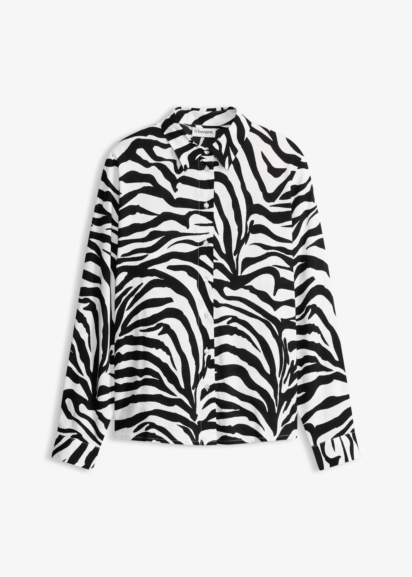 Blúzka z padavej viskózy • čierna-biela zebra potlačená • obchod bonprix