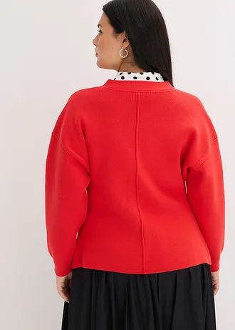 Gebreid vest, Kleur: aardbeirood