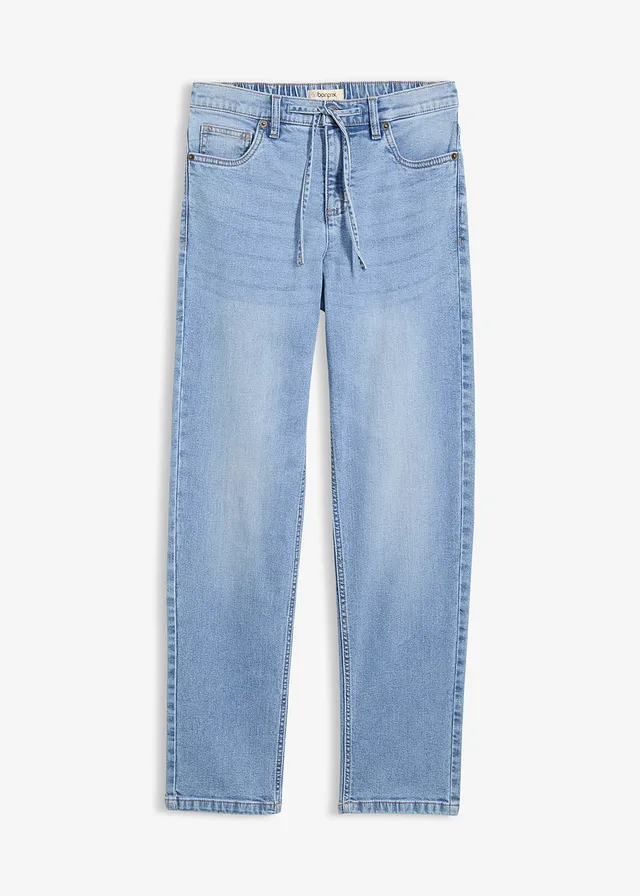 Loose straight jeans mid waist