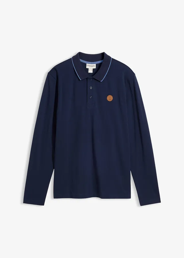Polo manches longues 100% coton
