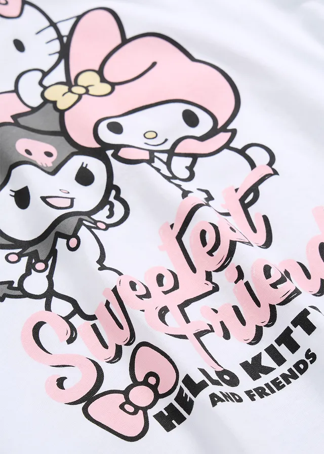 T-shirt oversize Hello Kitty 100% coton • blanc imprimé • product-page.page-title-suffix