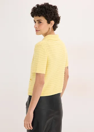 Vest met decoratieve knopen • lichtgeel • bonprix online shop