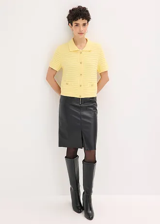 Vest met decoratieve knopen • lichtgeel • bonprix online shop