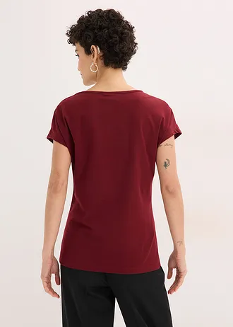 Bluză • roșu rubiniu/roz pal/gri-bej floral • magazin bonprix