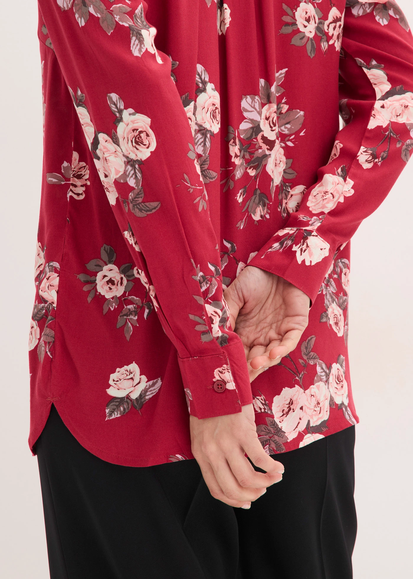 Tunikablúz • cseresznyepiros/virágmintás • bonprix áruház
