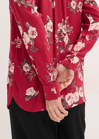 Tunică-bluză • roșu-cireașă floral • magazin bonprix