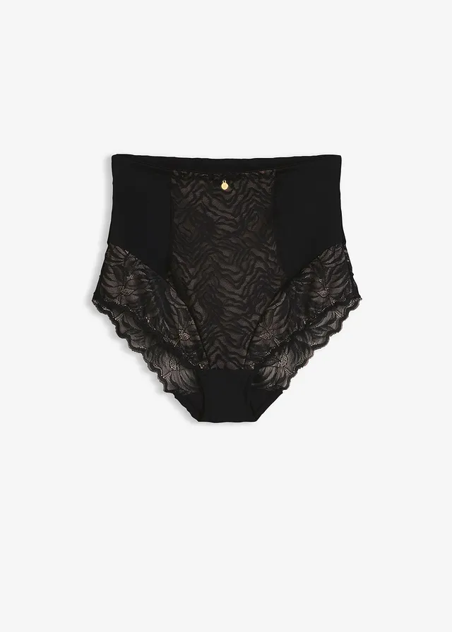 Medium corrigerende hipster met kant • zwart • bonprix online shop