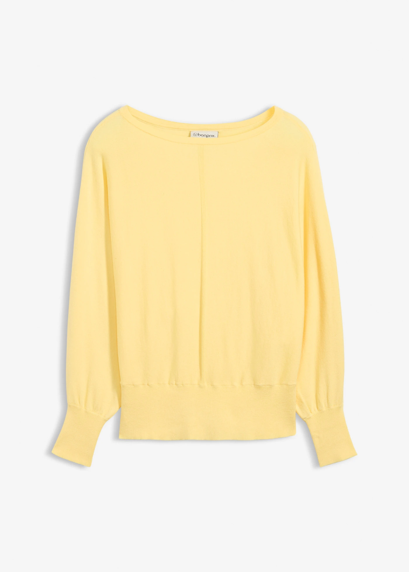 Pulover cu mâneci liliac • galben deschis • magazin bonprix