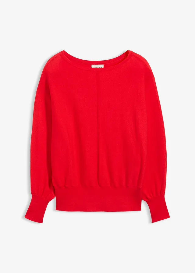 Pull à manches chauve-souris • fraise • Boutique bonprix