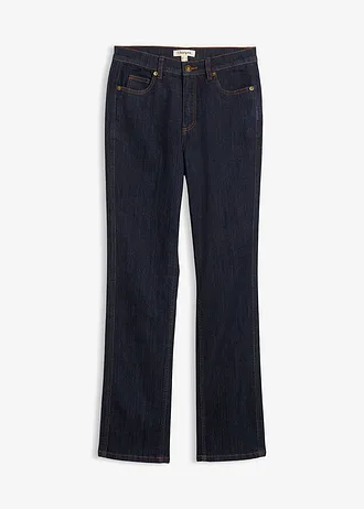 Džínsy straight, vysoký pás • tmavomodrá denim • obchod bonprix