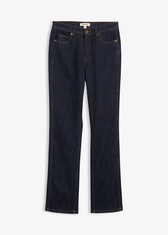 Straight jeans, high waist • diepblauw denim ongewassen • bonprix online shop