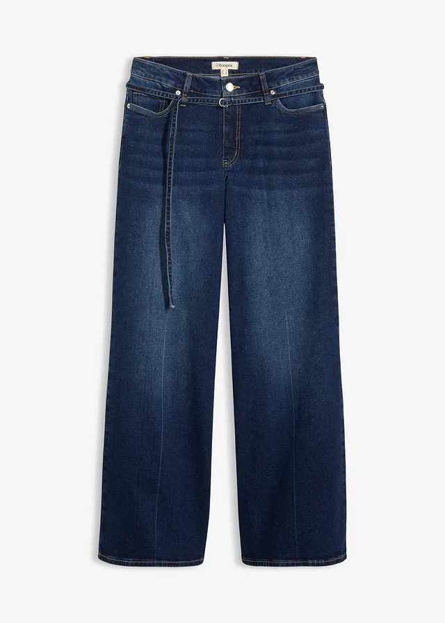 Jean large taille mi-haute