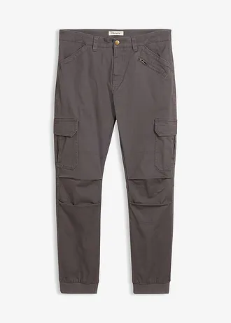 Pantalon cargo loose 100% coton, fuselé