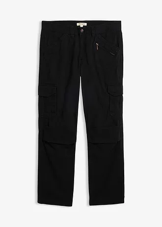 Relaxed fit cargo broek van puur katoen, straight