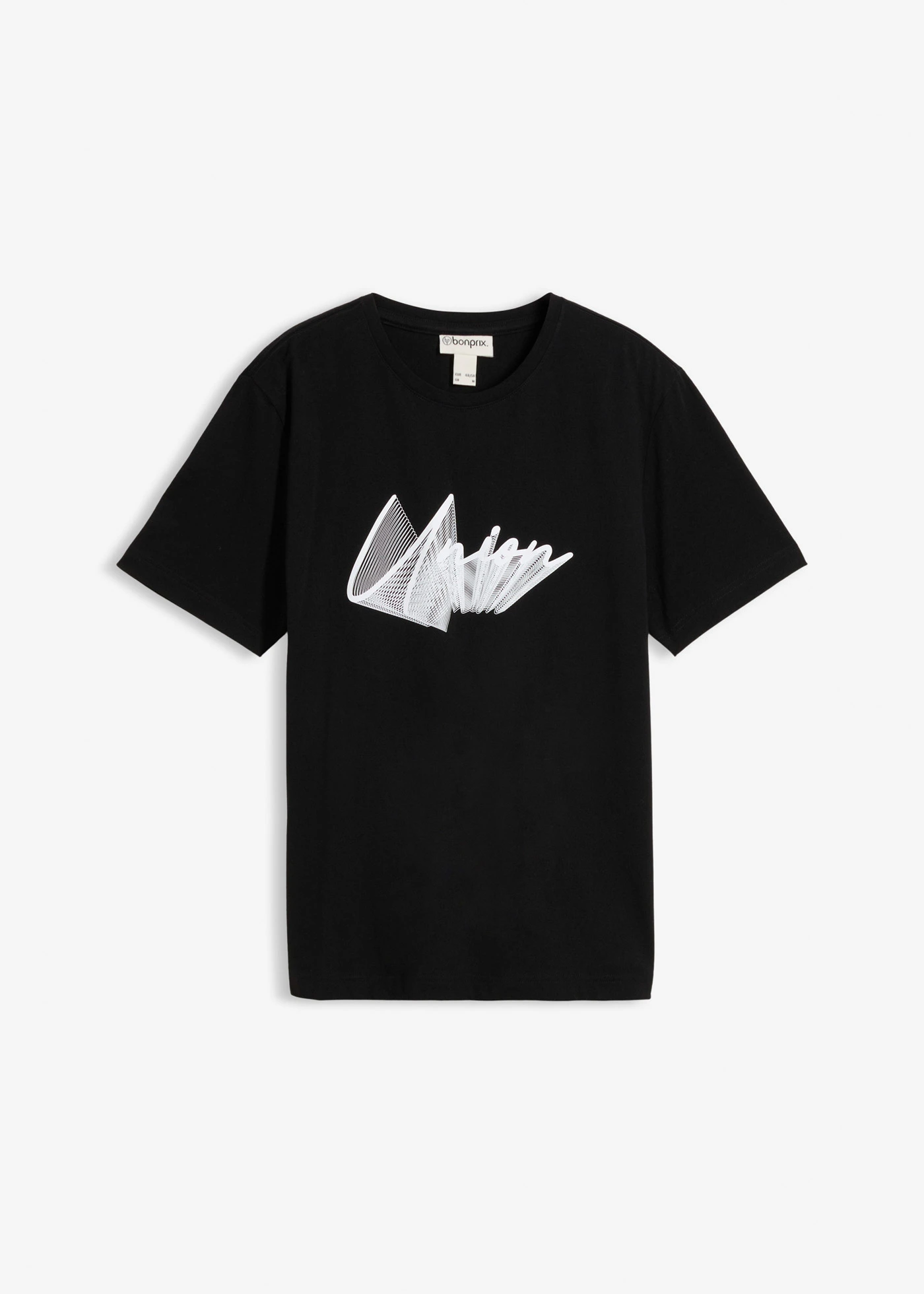 Póló tiszta bio-pamutból • fekete/mintás • bonprix áruház