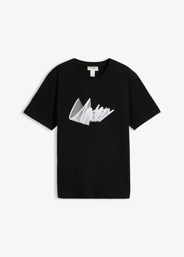 T-shirt 100% coton • noir imprimé • Boutique bonprix