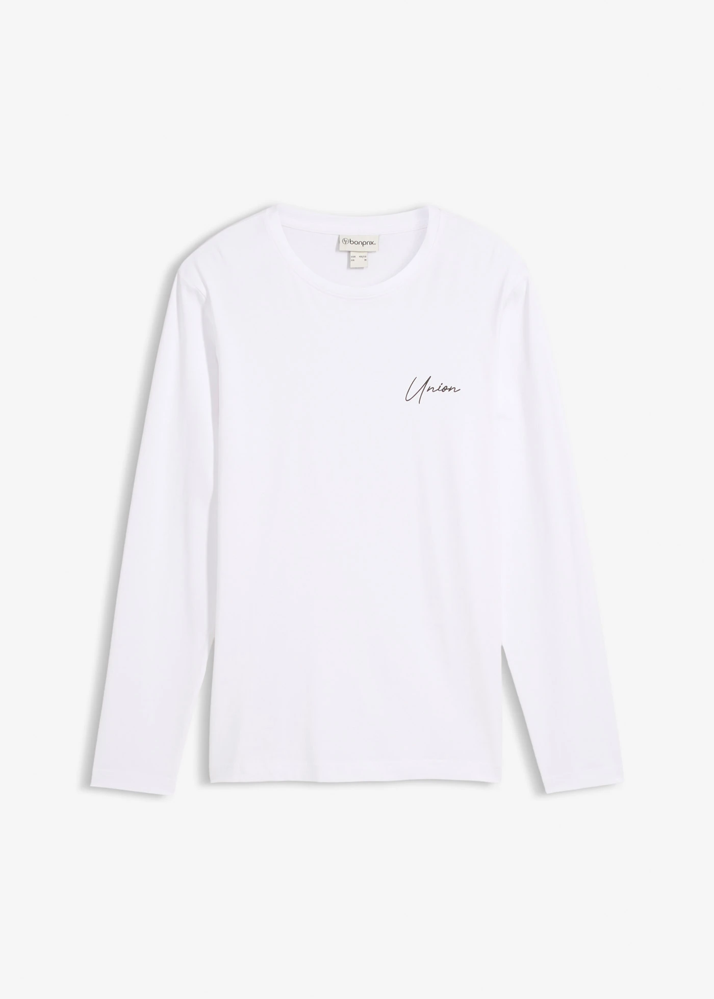 Hosszú ujjú póló bio-pamutból, Slim Fit • fehér • bonprix áruház