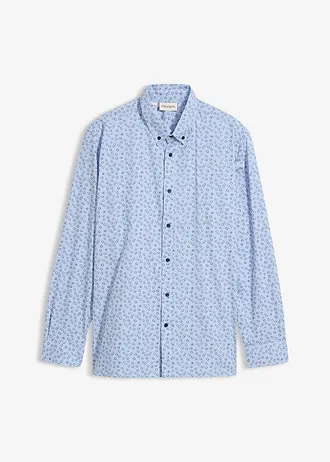 Biznis košeľa z čistej bavlny, Modern Fit • svetlomodrá-tmavomodrá bodkovaná • obchod bonprix