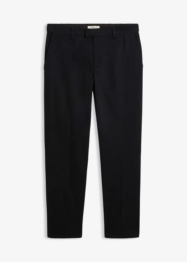 Chinobroek van puur katoen met elastische tailleband, relaxed fit
