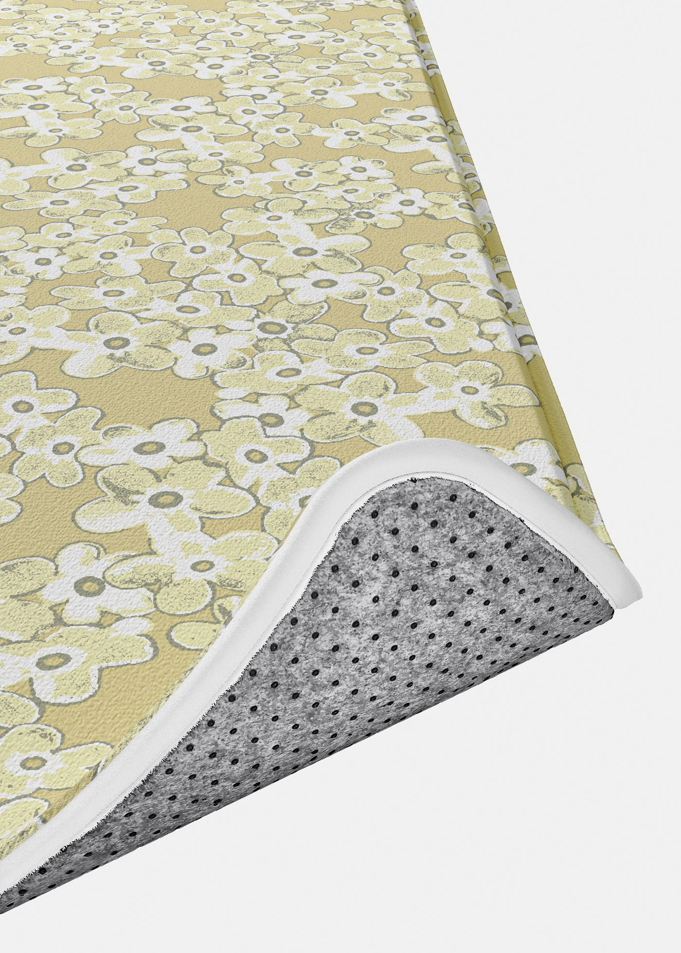 Badmat met memory foam • lichtgeel gebloemd • bonprix online shop