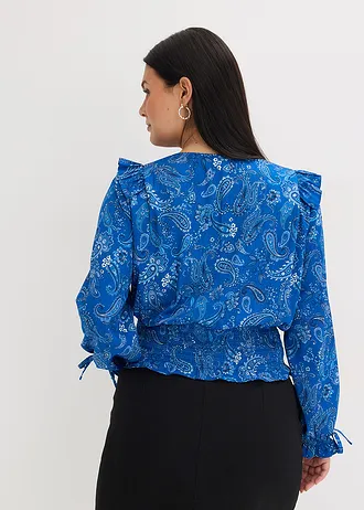 Blouse, Kleur: arctisch blauw