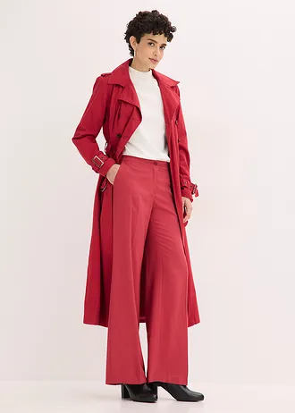 Pantalon large et léger à pinces • rouge cerise • Boutique bonprix