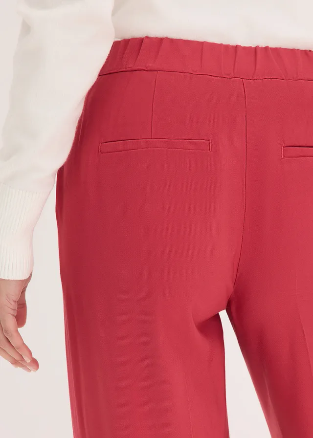 Lichte Marlene Dietrich broek met viscose • kersenrood • product-page.page-title-suffix