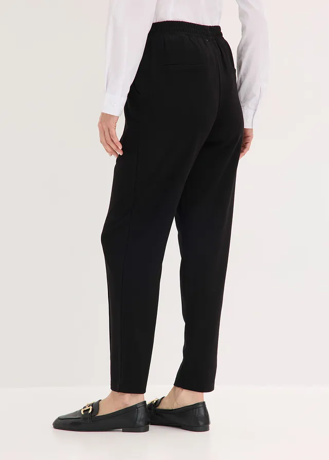 Pantalon élastiqué avec nervures devant • noir • product-page.page-title-suffix
